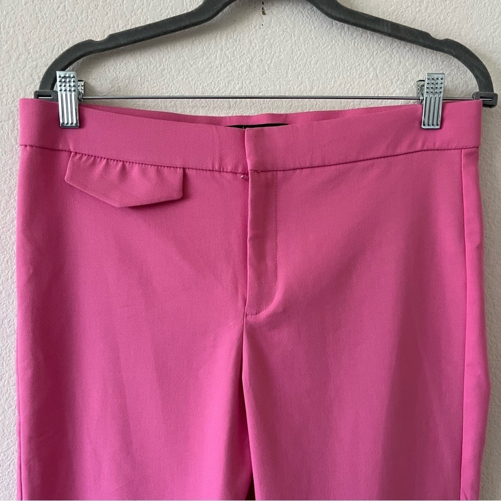NWT Zara Pink High Rise Cropped Kick Flare Pants Trousers Large - Picture 10 of 16